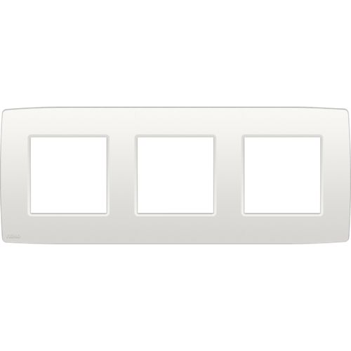 [101-76700] NIKO - Plaque de recouvrement (71mm) triple horizontal, blanc