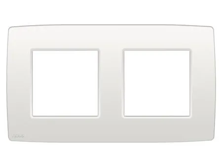 [101-76800] NIKO - Plaque de recouvrement (71mm) double horizontal, blanc