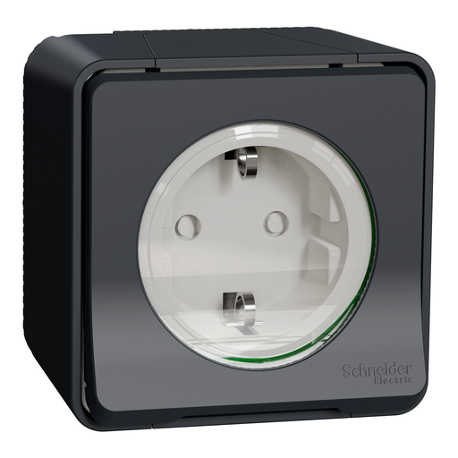[MUR36034] MUR36034 - Schneider Mureva Styl - Prise de courant 2P+T schuko - saillie - IP55 - IK08 - gris